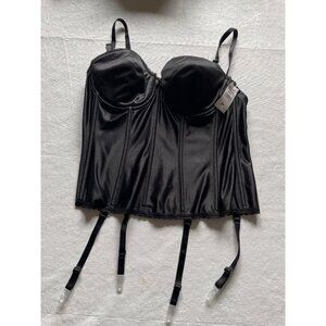Va Bien Longline Black Bustier Corset Bra 40C